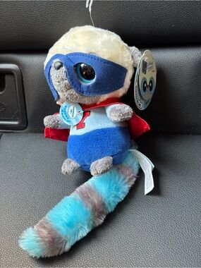 YooHoo &Friends Aurora Bush Baby Superhero “Y”Plush 5” Blue Long Tail [No Sound]